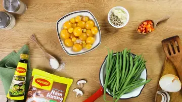 Đậu cô ve xào trứng gà non 01