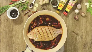 Cá Diêu Hồng kho sốt Singapore