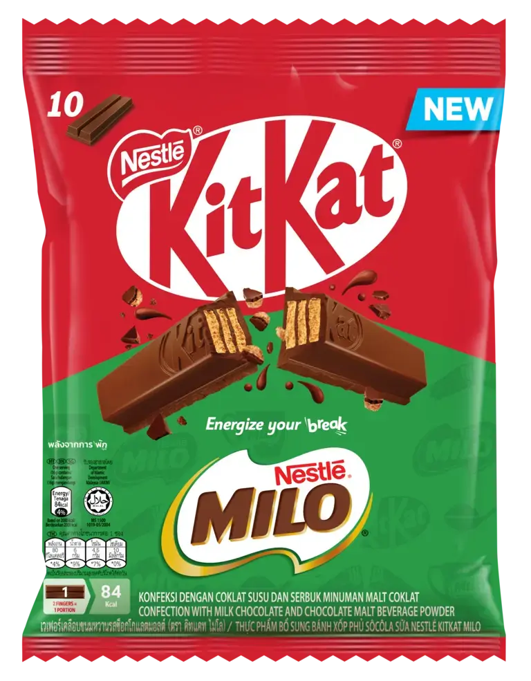 Thực phẩm bổ sung Bánh xốp sô cô la sữa Nestlé KitKat MILO
