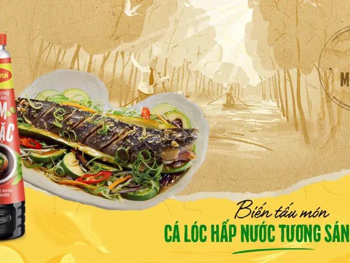Cá Lóc Hấp Bầu