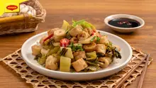 Ruột Heo Chay Xào Dưa Cải