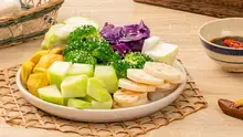 Rau củ luộc ngũ sắc