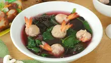 Canh Dền Mồng Tơi Chả Tôm