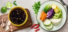 Sốt tương Maggi chấm rau luộc vị Nam