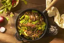Tim Bò Xào Cần Tỏi